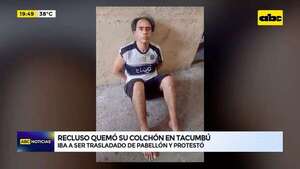 Video: recluso de Tacumbú causa principio de incendio prendiendo fuego a su colchón - ABC Noticias - ABC Color