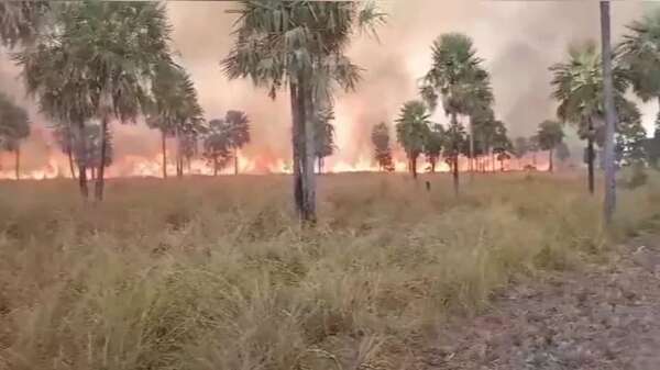 Video: logran controlar gran incendio en zona de Benjamín Aceval - Nacionales - ABC Color