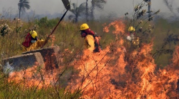 Bomberos 100 % acuartelados ante incendios forestales: el 90 % es provocado