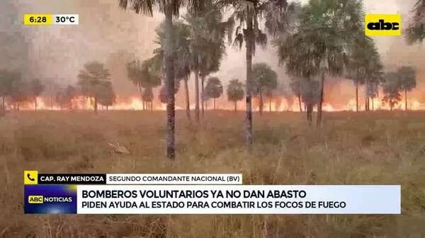 Video: Bomberos voluntarios ya no dan abasto  - ABC Noticias - ABC Color