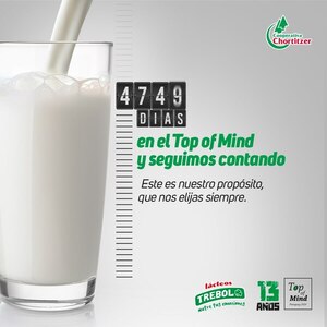 13 años de excelencia: Lácteos Trébol, la leche preferida de los paraguayos en el Top Of Mind