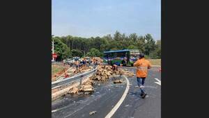 [VIDEO] ¡Y otra vez! Camión cargado de cerveza sufre accidente y lugareños pelaron la carga