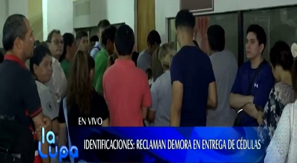 Quejas por demora en entrega de cédulas en Identificaciones - Noticias Paraguay
