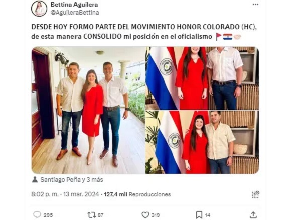 Exviceministra de Abdo Benítez se une oficialmente a Honor Colorado