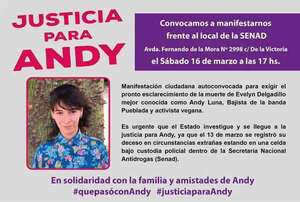 Protestarán para pedir justicia por muerte de “Andy Luna” en la Senad - Nacionales - ABC Color