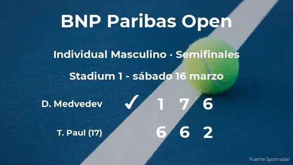 Daniil Medvedev logra el puesto de la siguiente ronda a costa de Tommy Paul - Tenis - ABC Color