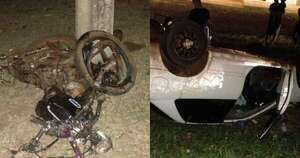 Diario HOY | Aparatoso accidente en Obligado: moto salió al paso y fue chocada por un vehículo