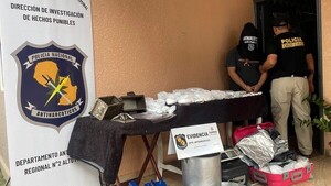 Presidente Franco: Desarticulan laboratorio de cocaína y detienen a una persona