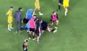 [VIDEO] ¡Muy fuerte! Pelotero convulsionó en pleno partido
