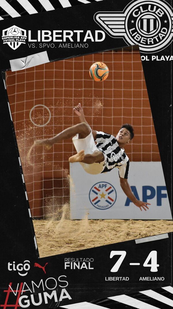 Libertad reedita titulo de etapa de Superliga de futbol playa al batir a Ameliano - La Tribuna