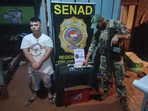 Senad detuvo a joven proveedor de cocaína y marihuana en Pedro Juan Caballero - Oasis FM 94.3