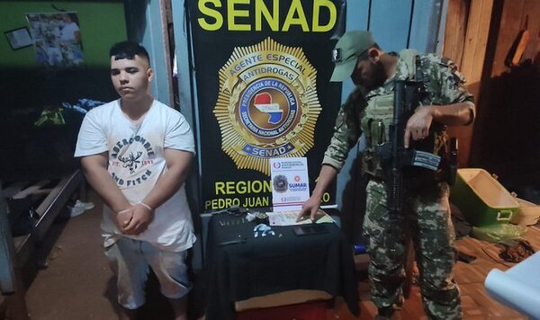 SENAD detuvo a joven proveedor de cocaína y marihuana en PJC