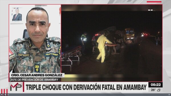 Una mujer y su bebé de 7 meses mueren en triple choque en Amambay - Megacadena - Diario Digital