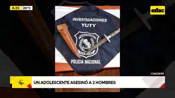Video: Adolescente quedó detenido tras matar a dos hombres en Caazapá   - ABC Noticias - ABC Color