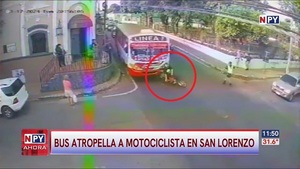 Criminal: Bus atropelló a un motociclista en San Lorenzo - Noticias Paraguay