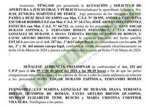 Mocipar: Convocan a Durand y acusados para preliminar por perjuicio de casi G 900.000.000