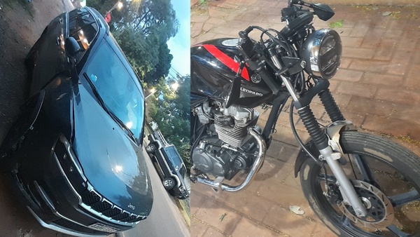 CHOQUE DE MOTOCICLETA CONTRA CAMIONETA