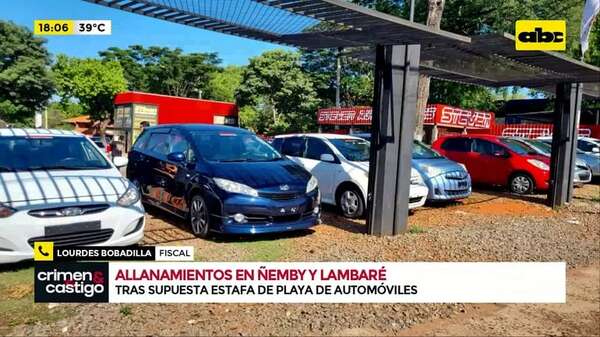Video: allanamientos tras presunto esquema de estafa y secuestro de vehículos en la que habría 100 víctimas - Crimen y castigo - ABC Color