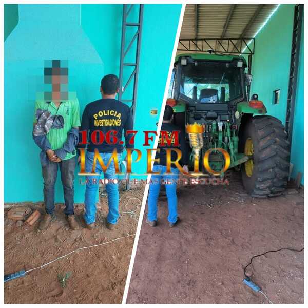 Detienen a un brasileño con tractor hurtado - Radio Imperio 106.7 FM