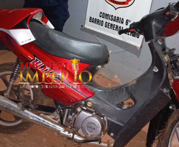 Hallan motocicleta que fue hurtada en barrio Obrero - Radio Imperio 106.7 FM
