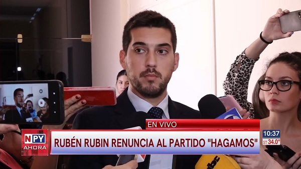 Rubén Rubín renuncia al Partido Hagamos - Noticias Paraguay