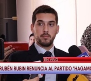 Rubén Rubín renuncia al Partido Hagamos - Paraguay.com