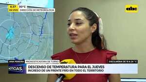 Video: Anuncian descenso de temperatura para el Jueves - ABC Noticias - ABC Color