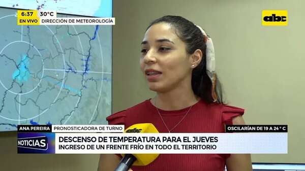 Video: Anuncian descenso de temperatura para el Jueves - ABC Noticias - ABC Color