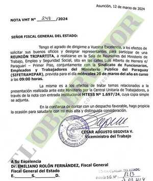 Funcionarios del Ministerio Público se reunirán con el Fiscal General sobre imposición de un nuevo reglamento interno
