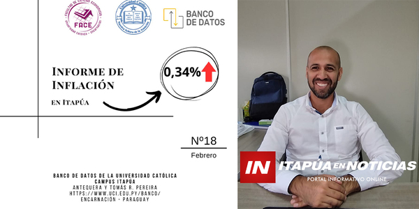 INFORME DEL BANCO DE DATOS DE LA UCI EVIDENCIÓ UN 0,34% DE INFLACIÓN DURANTE FEBRERO EN ITAPÚA - Itapúa Noticias