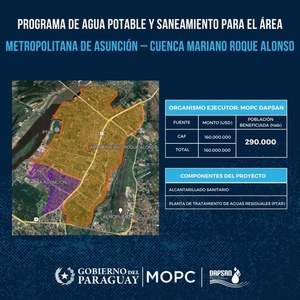 MOPC destaca proyecto de agua potable y saneamiento para Mariano Roque Alonso - ADN Digital