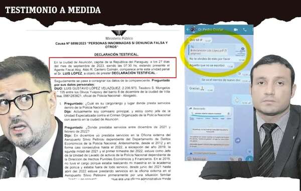 Aparente modificación de declaración de testigo a medida de abogado de HC - Política - ABC Color