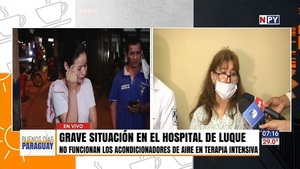 Con calor abrasador y sin aire en sala de UTI del Hospital de Luque - Noticias Paraguay