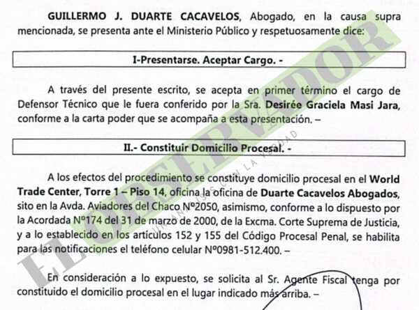 Desirée Masi solicita acceso a investigación fiscal iniciada por un tweet