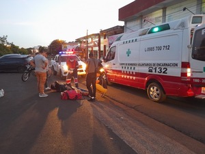 Motociclista herido en accidente en zona de La Placita