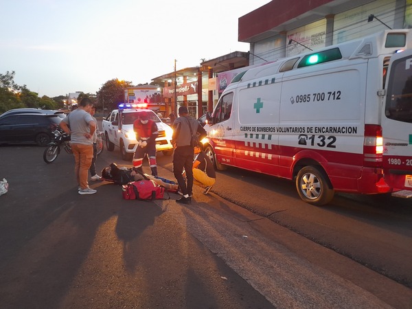 Motociclista herido en accidente en zona de La Placita