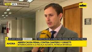 Video: Fiscalía designa agente para investigar denuncia contra Cantero y Grisetti  - ABC Noticias - ABC Color