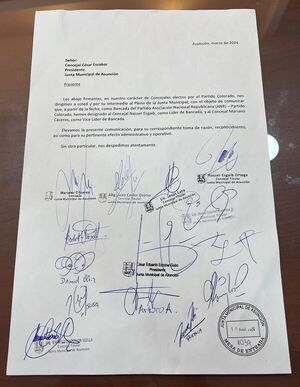 Concejales colorados de Asunción unifican bancada en la Junta Municipal - El Trueno