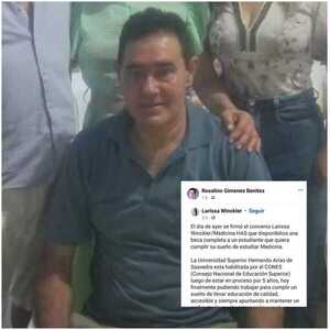 Rosalino Giménez alaba gestión de su correligionaria colorada Larissa Winckler