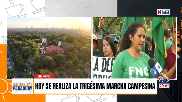 Campesinos ya están en Asunción para su trigésima marcha - Noticias Paraguay