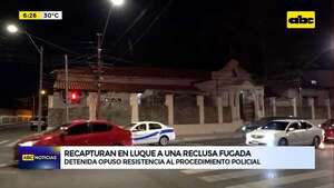 Video: Recapturan en Luque a una reclusa fugada  - ABC Noticias - ABC Color