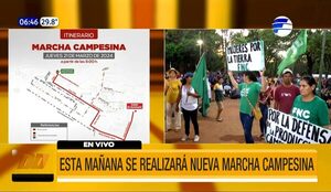 Esta mañana se realizará nueva marcha campesina en Asunción | Telefuturo