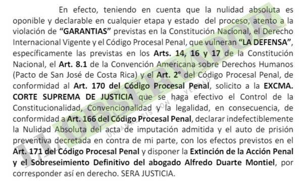 Imputado repudia inhibición de ministros de la Corte en causa Pavo Real 