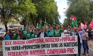 Inicia la trigésima marcha campesina por las calles de Asunción, Con reclamos históricos