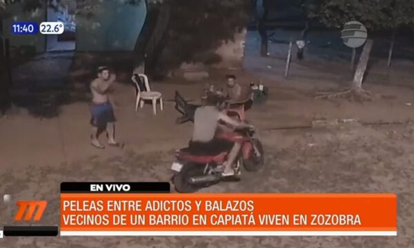 Peleas y balazos entre adictos causan zozobra en Capiatá | Telefuturo