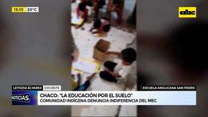 Chaco: niños de primaria dan clases en el suelo en comunidad indígena - ABC Noticias - ABC Color