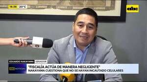 Video: el senador Nakayama cuestiona que la Fiscalía no haya incautado los celulares de Cantero y Grisetti - ABC Noticias - ABC Color