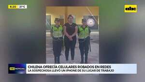 Video: Chilena ofrecía celulares robados en redes - ABC Noticias - ABC Color