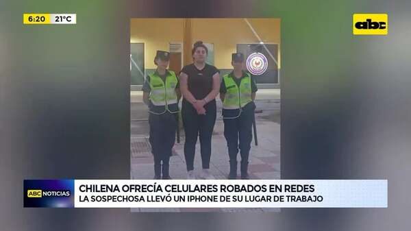 Video: Chilena ofrecía celulares robados en redes - ABC Noticias - ABC Color