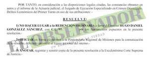 Rechazan rendición de condenado por narcotráfico por falta de certificación documental